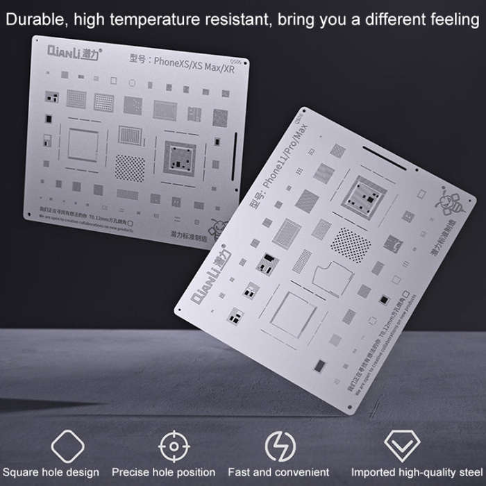 Qianli QS04 Bumblebee Stencils BGA Reballing Planting Tin Plate For iPhone X/8/8 Plus
