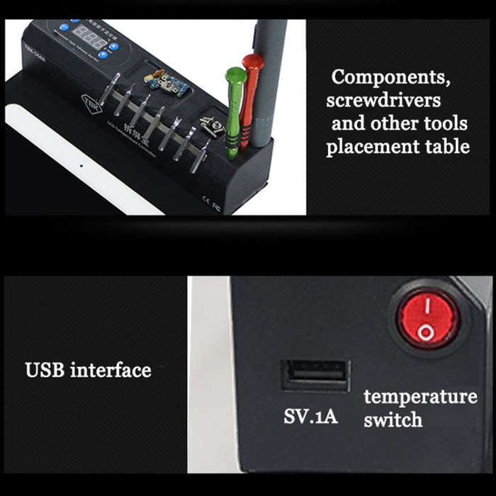 TBK-568R 220V Vacuum LCD Temperature Controller Touch Screen Glass Separator Machine with Multi-f...