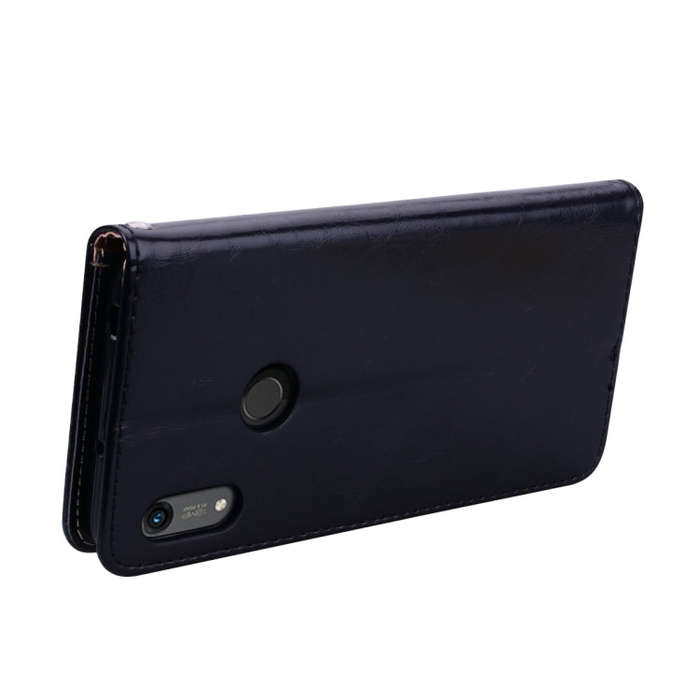 Business Style Oil Wax Texture Horizontal Flip Leather Case for Huawei Honor 8A (with Fingerprint...