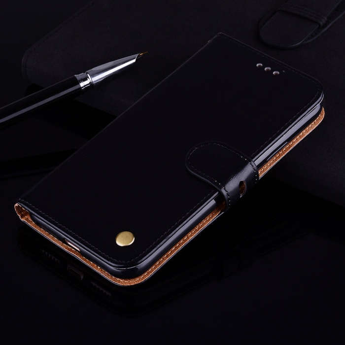 Business Style Oil Wax Texture Horizontal Flip Leather Case for Huawei Honor 8A (with Fingerprint...