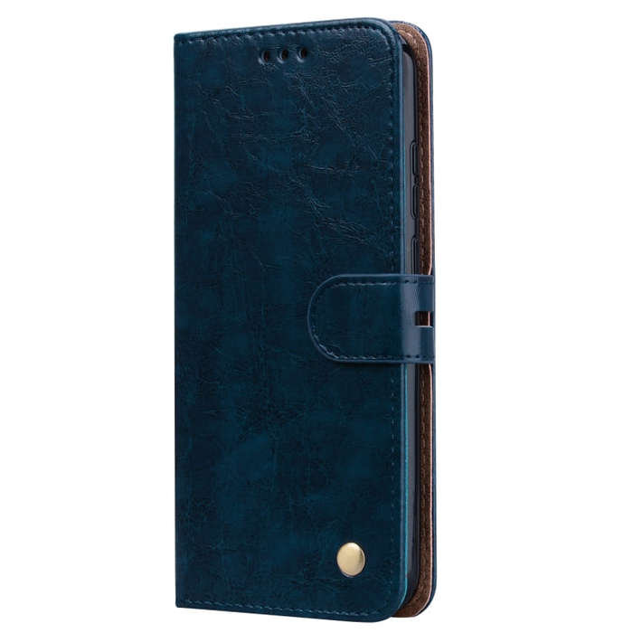 Business Style Oil Wax Texture Horizontal Flip Leather Case for Huawei Honor 8A (with Fingerprint...