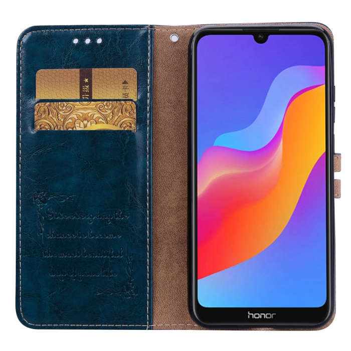 Business Style Oil Wax Texture Horizontal Flip Leather Case for Huawei Honor 8A (with Fingerprint...