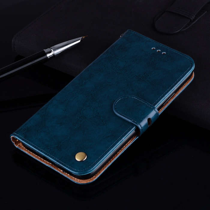 Business Style Oil Wax Texture Horizontal Flip Leather Case for Huawei Honor 8A (with Fingerprint...