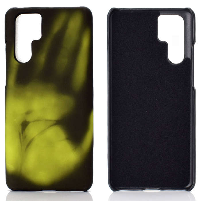 Paste Skin + PC Thermal Sensor Discoloration Protective Back Cover Case for Huawei P30 Pro(Green)