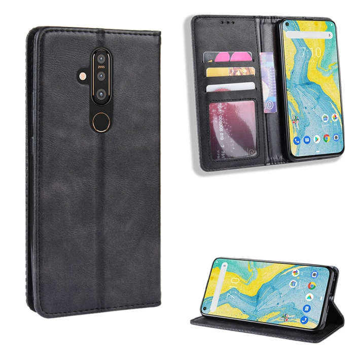 Magnetic Buckle Retro Crazy Horse Texture Horizontal Flip Leather Case for Nokia X71 / 8.1 Plus, ...