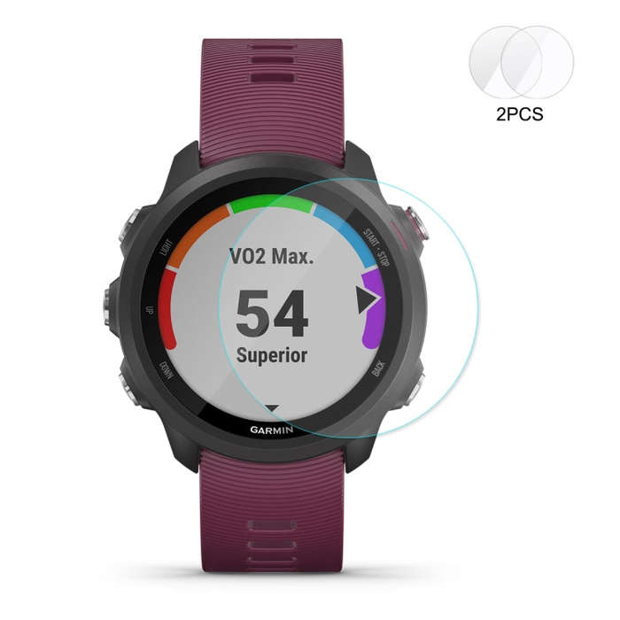 2 PCS ENKAY Hat-Prince 0.2mm 9H 2.15D Curved Edge Tempered Glass Film for Garmin Forerunner 245M