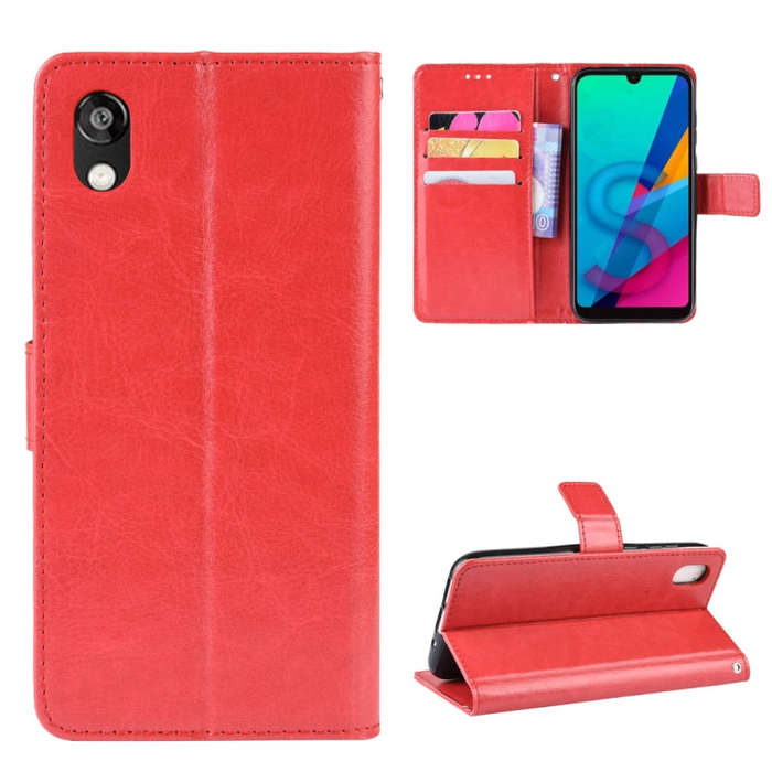 Retro Crazy Horse Texture Horizontal Flip Leather Case for Huawei Honor 8S, with Holder & Card Sl...