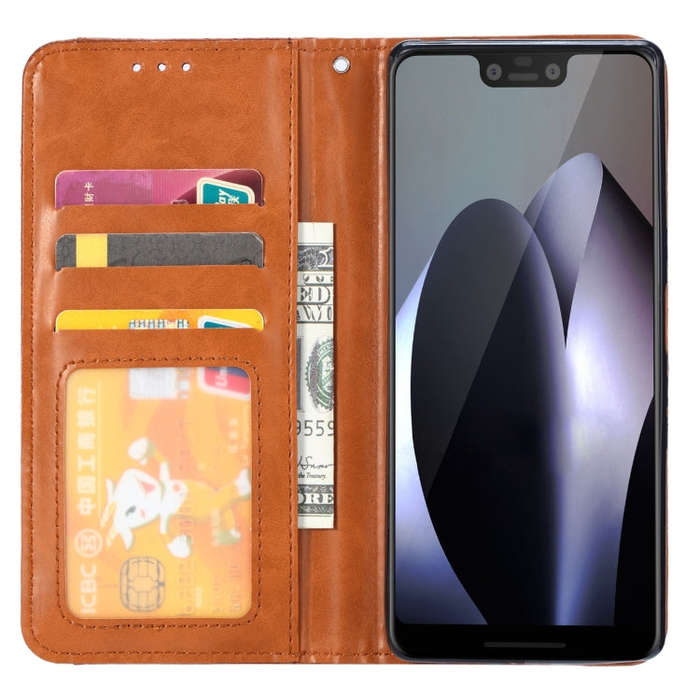 Knead Skin Texture Horizontal Flip Leather Case for Google Pixel 3a, with Photo Frame & Holder & ...