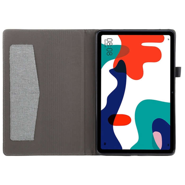 For Huawei Matepad 10.4 Horizontal Flip TPU + Fabric PU Leather Protective Case with Name Card Cl...