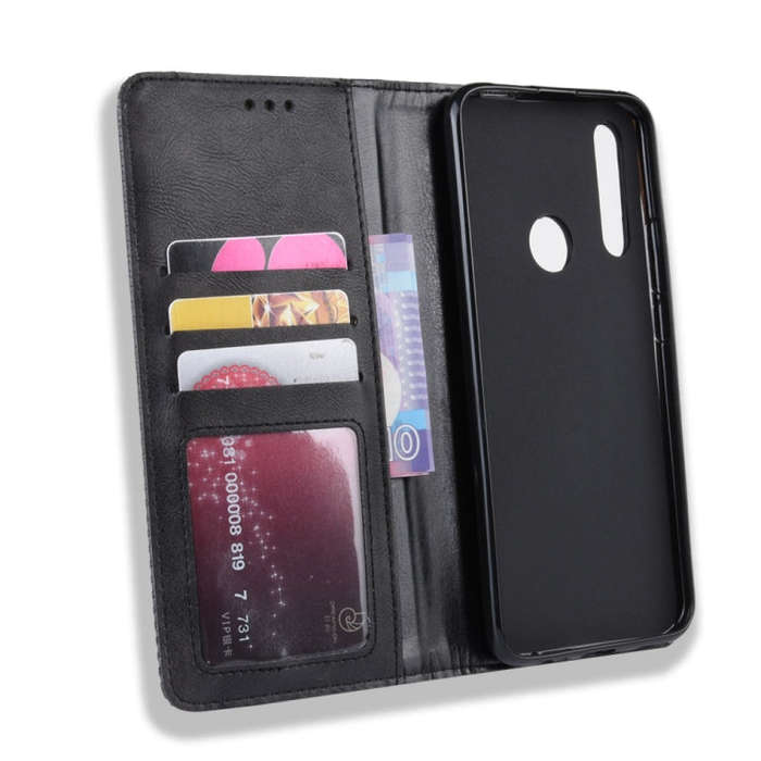 Magnetic Buckle Retro Crazy Horse Texture Horizontal Flip Leather Case for Huawei P Smart Z , wit...