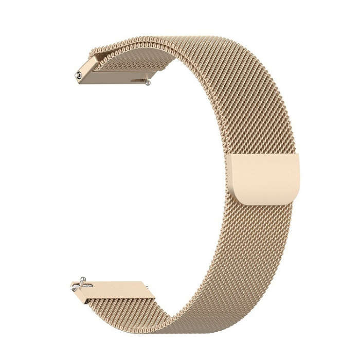 For Honor Magic Watch 2 42MM/Galaxy Active2 20mm Milan Stainless Steel Mesh Watch Band(Champagne ...