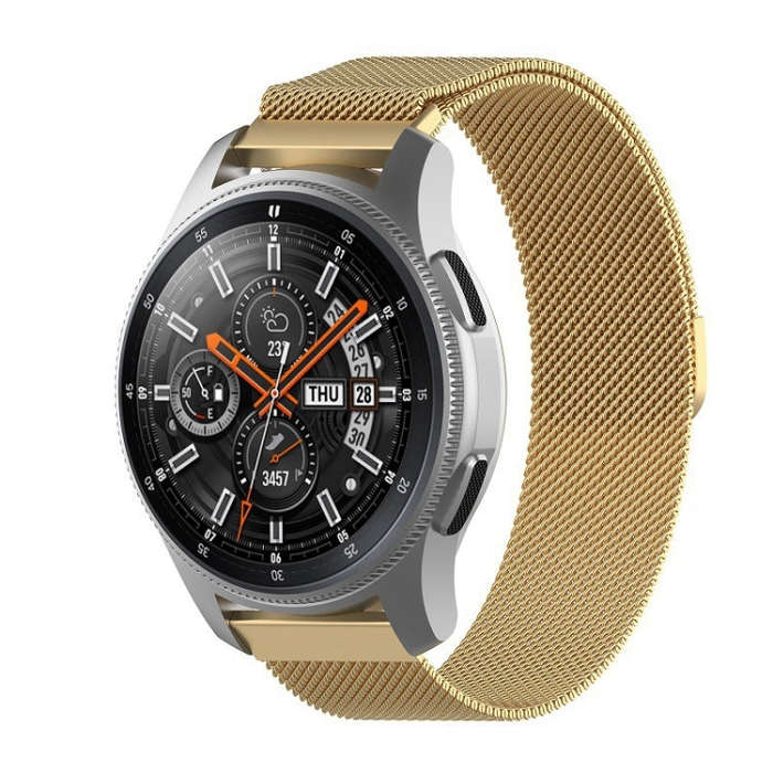 For Honor Magic Watch 46MM Milan Stainless Steel Mesh Watch Band 22MM(Gold)