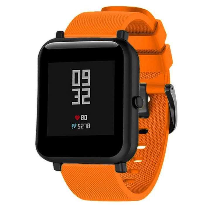 20mm For Huami Amazfit GTS / Samsung Galaxy Watch Active 2 / Gear Sport Silicone Watch Band(Orange)