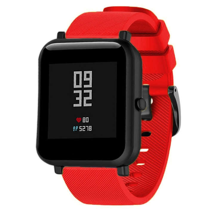 20mm For Huami Amazfit GTS / Samsung Galaxy Watch Active 2 / Gear Sport Silicone Watch Band(Red)