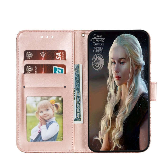 For Huawei Y6P Lace Flower Embossing Pattern Horizontal Flip Leather Case , with Holder & Card Sl...