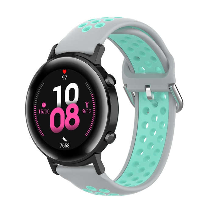 22mm For Huawei Watch GT2e/GT/GT2 46MM Fashion Inner Buckle Silicone Watch Band(Grey duck)