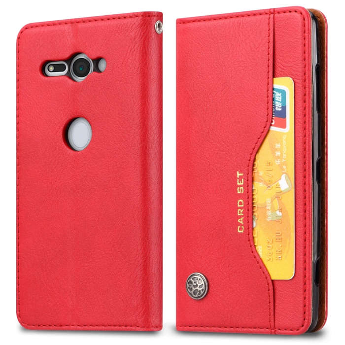 Knead Skin Texture Horizontal Flip Leather Case for Sony Xperia XZ2 Compact, with Photo Frame & H...