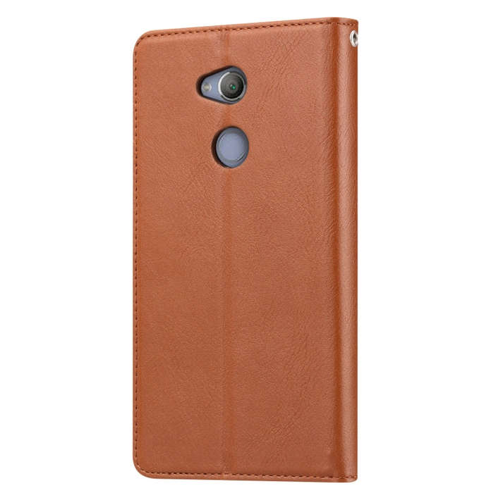 Knead Skin Texture Horizontal Flip Leather Case for Sony Xperia XA2, with Photo Frame & Holder & ...