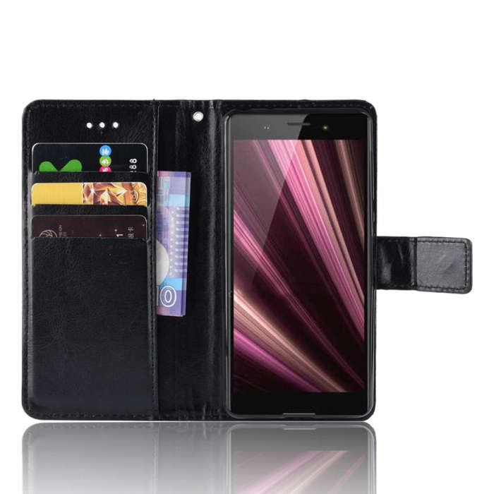 Retro Crazy Horse Texture Horizontal Flip Leather Case for Sony Xperia ACE SO-02L, with Holder & ...