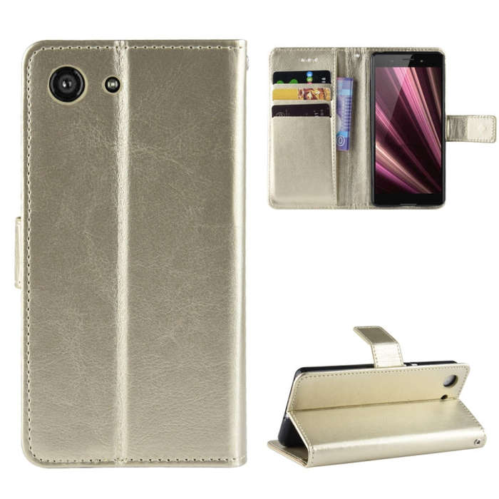 Retro Crazy Horse Texture Horizontal Flip Leather Case for Sony Xperia ACE SO-02L, with Holder & ...