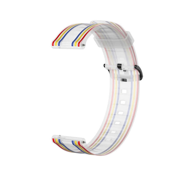 22mm For Huawei Watch GT2e / GT / GT2 46MM Striped Silicone Watch Band(White)