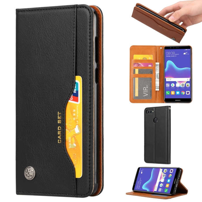 Knead Skin Texture Horizontal Flip Leather Case for Huawei Y9(2018) / Enjoy 8 Plus, with Photo Fr...