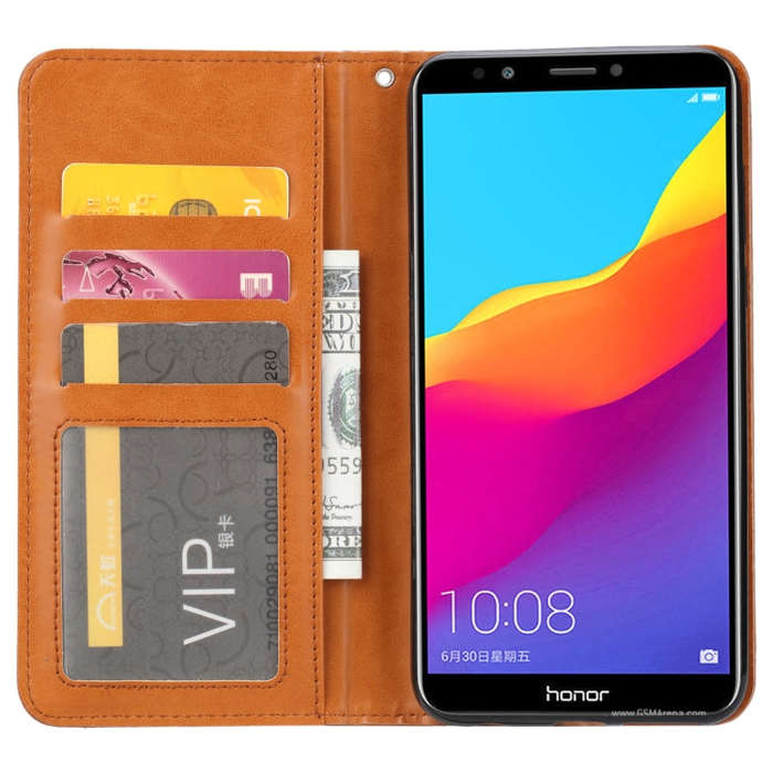 Knead Skin Texture Horizontal Flip Leather Case for Huawei Y7 Prime (2018) / Honor 7C / Enjoy 8, ...