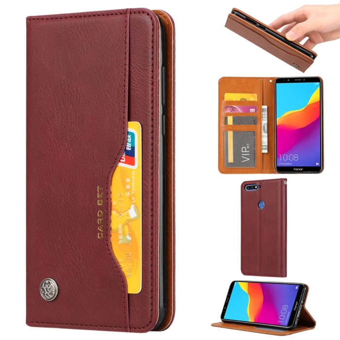 Knead Skin Texture Horizontal Flip Leather Case for Huawei Y7 Prime (2018) / Honor 7C / Enjoy 8, ...