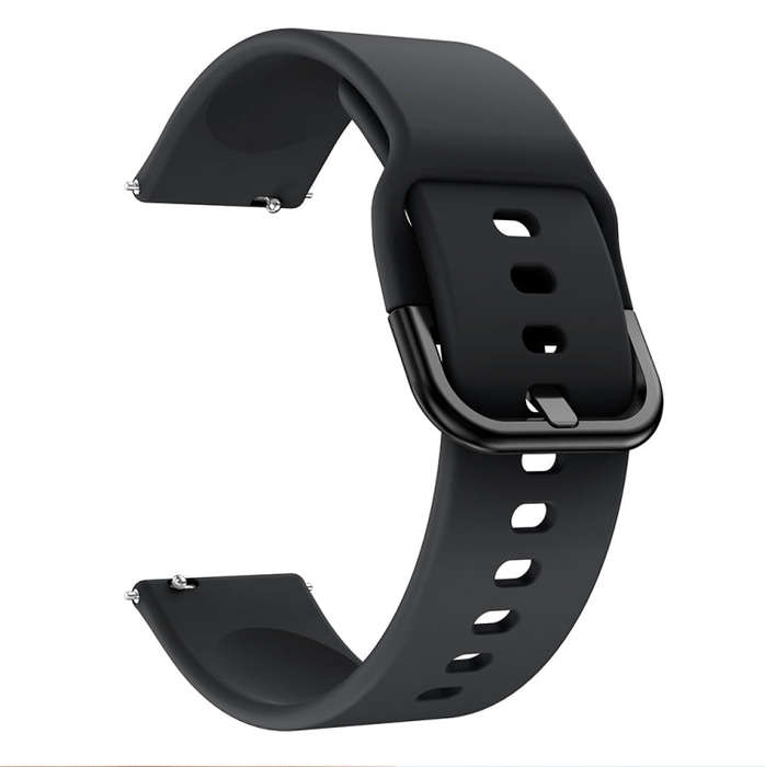 20mm For Huawei Watch GT2 42MM / Amazfit BipS 2 Youth Version Color Buckle Silicone Watch Band(Bl...