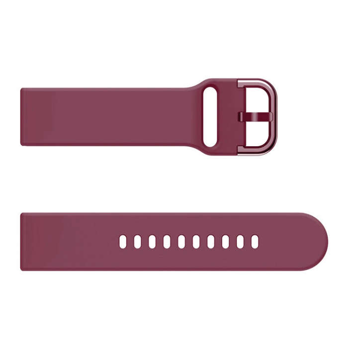 20mm For Huawei Watch GT2 42MM / Amazfit BipS 2 Youth Version Color Buckle Silicone Watch Band(Wi...