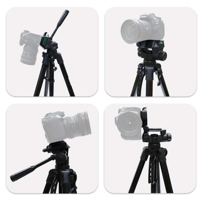 L-3600 Live Tripod with Three-Dimensional Damping Gimbal  Detachable Quick Release Plate  Height ...