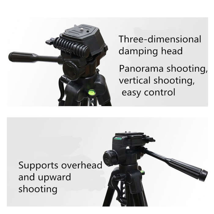 L-3600 Live Tripod with Three-Dimensional Damping Gimbal  Detachable Quick Release Plate  Height ...