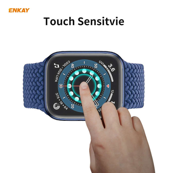 2 PCS For Apple Watch Series 6/5/4/SE 44mm ENKAY Hat-Prince 3D Full Screen PET Curved Hot Bending...