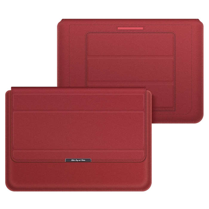 4 in 1 Universal Laptop Holder PU Waterproof Protection Wrist Laptop Bag, Size:15/16inch(Red)