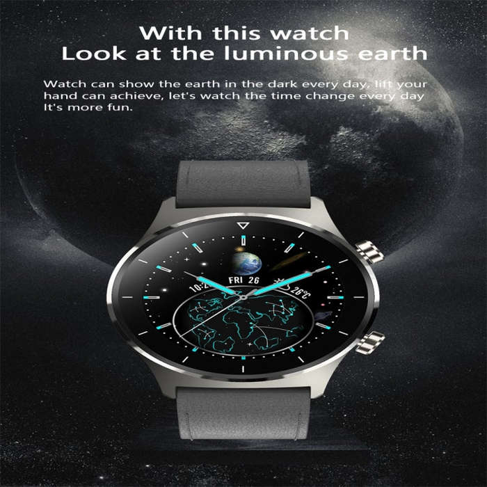 E13 1.28 inch IPS Color Screen Smart Watch, IP68 Waterproof, Steel Watchband, Support Heart Rate ...