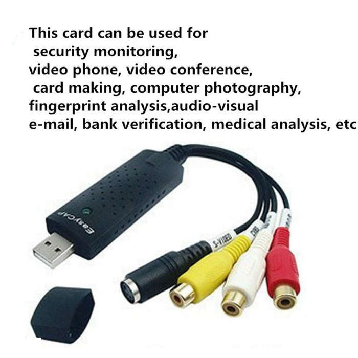 Portable USB 2.0 Video + Audio RCA Female to Female Connector for TV / DVD / VHS Support Vista 64...