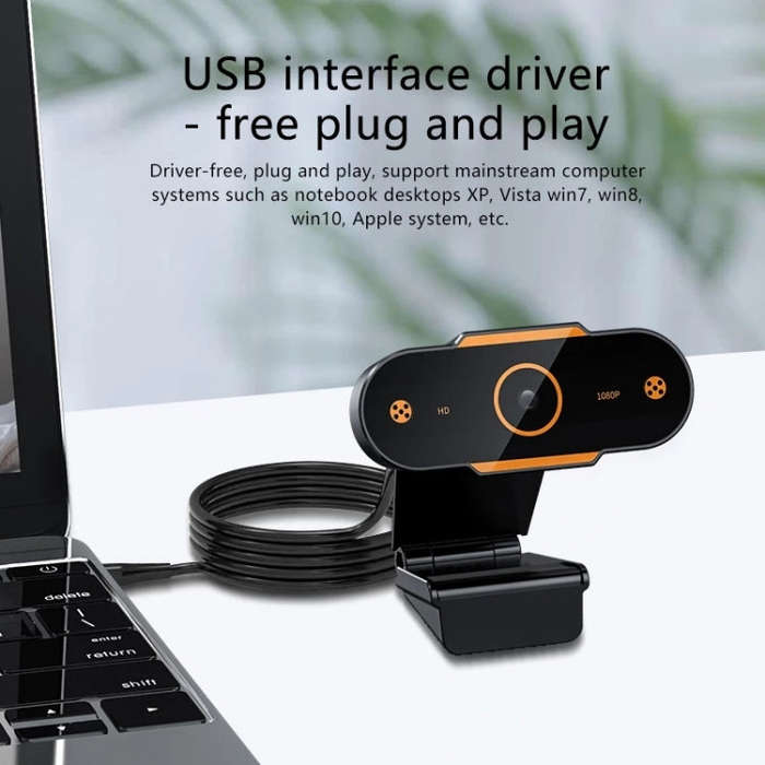 312 1080P HD USB 2.0 PC Desktop Camera Webcam with Mic, Cable Length: about 1.3m, Configuration:A...