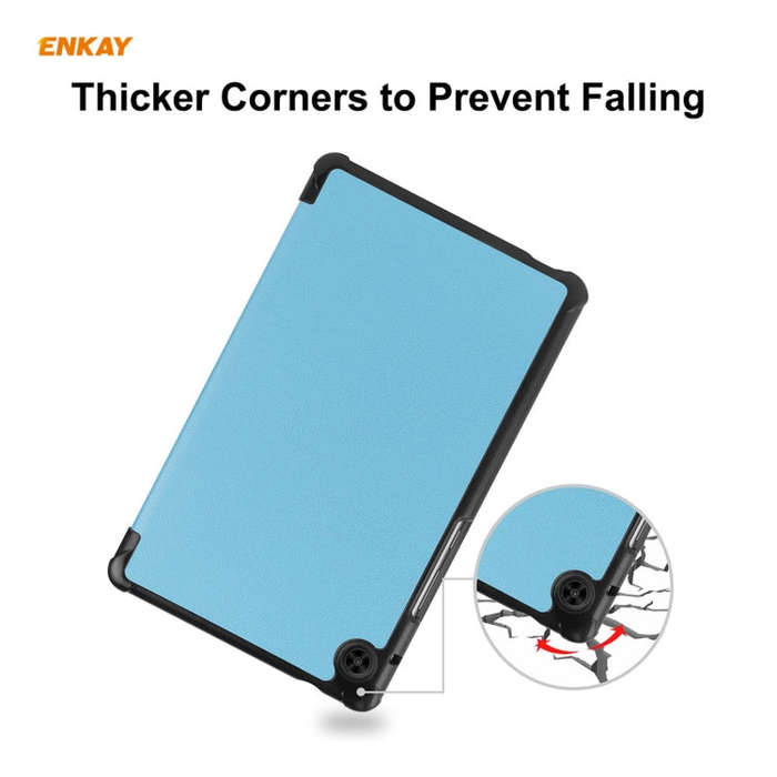 ENKAY PU Leather + Plastic Case with Three-folding Holder for Huawei MatePad T8 / Honor Tablet X7...