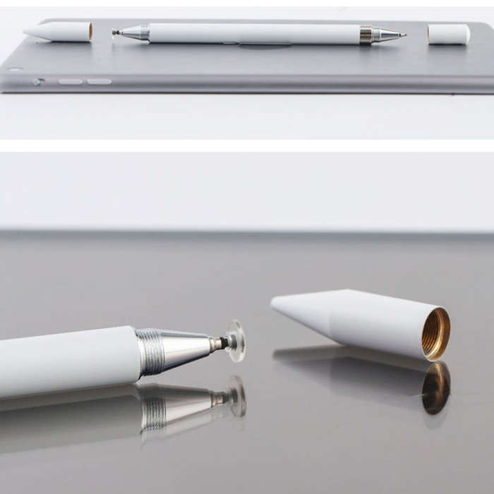 AT-25 2 in High-precision Mobile Phone Touch Capacitive Pen Writing Pen(Silver)