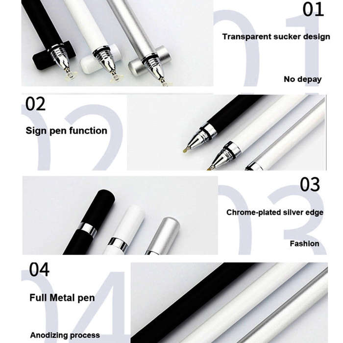 AT-25 2 in High-precision Mobile Phone Touch Capacitive Pen Writing Pen(Black)