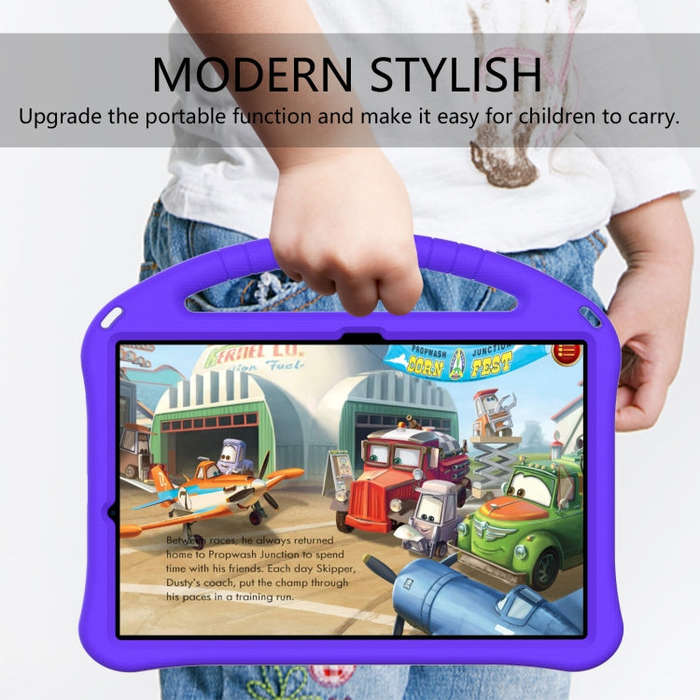 For Huawei MatePad Pro 12.6 2021 EVA Flat Anti Falling Protective Case Shell with Holder(Purple)