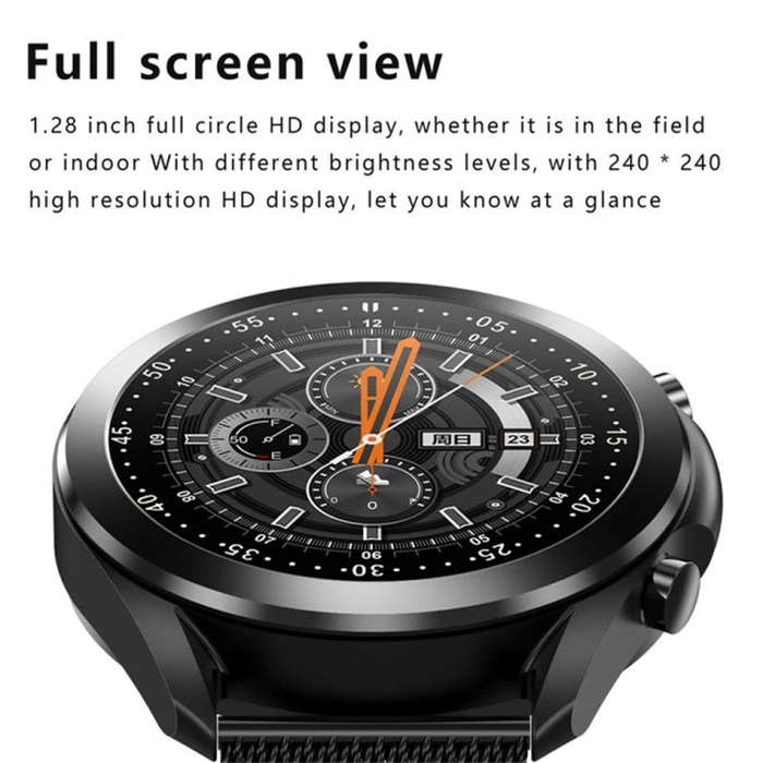 DW95 1.28 inch Color Screen Smart Watch, IP67 Waterproof,Leather Watchband,Support Bluetooth Call...