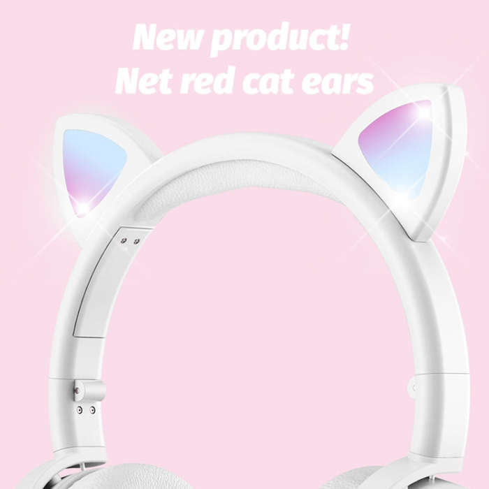 BK9 HiFi 7.1 Surround Sound Cat Claw Luminous Cat Ear Bluetooth Gaming Headset with Mic(Green)