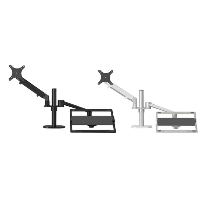 OL-3S Aluminum Height Adjustable Desktop Computer Stand for 17-32 inch and 12-17 inch Monitor(Sil...