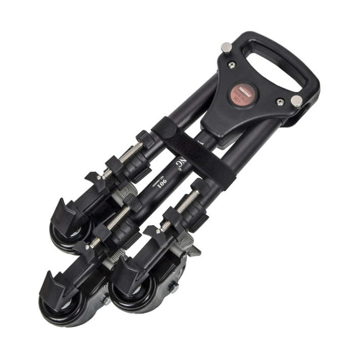 YUNTENG 901 Aluminium Alloy Camera Tripod Foot Wheel Pulley Base, Load 30KG