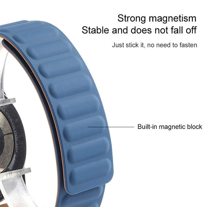 For Samsung Galaxy Gear S3 Silicone Magnetic Watch Band(Indigo)