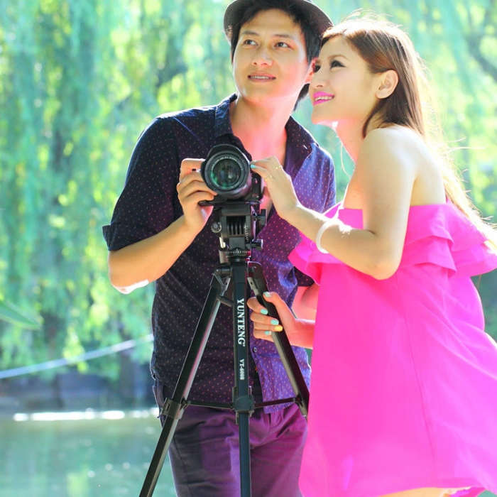 YUNTENG 860 Aluminum Tripod Mount with Fluid Drag Damping Ballhead