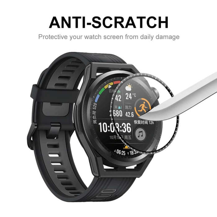 1 PC For Huawei Watch GT Runner 46mm ENKAY Hat-Prince 3D Full Coverage Soft PC Curved Edge + PMMA...
