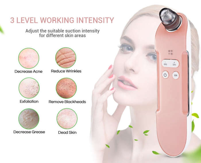 K-SKIN KD803A 3 Level Intensity Blackhead Removal Pore Cleaner Suction Rechargeable Black Spot Cl...