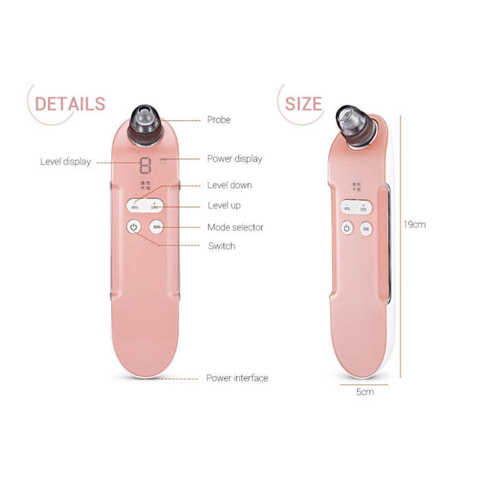 K-SKIN KD803A 3 Level Intensity Blackhead Removal Pore Cleaner Suction Rechargeable Black Spot Cl...